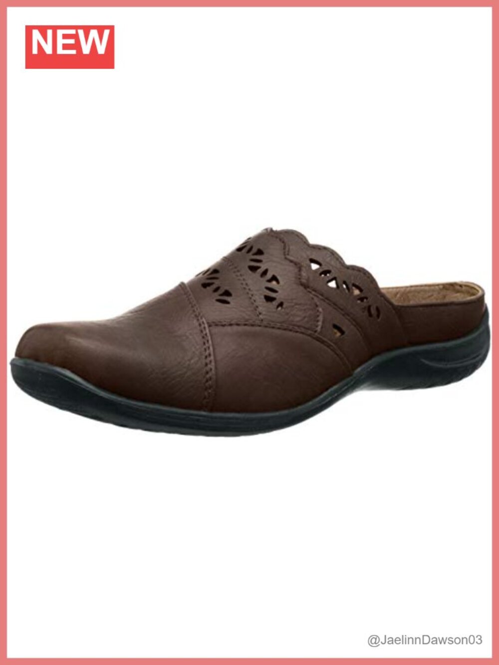 Faux Leather Cutout Mules for Women - Scalloped Toe Casual Slip-On Shoes